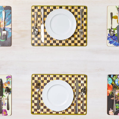 Courtly Check Cork Back Placemats, Set of 4