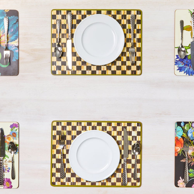 Courtly Check Cork Back Placemats, Set of 4