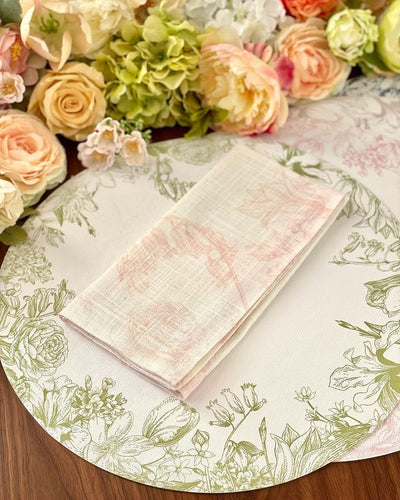 Spring Garden Rose 21" Napkin