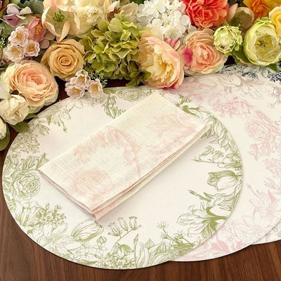 Spring Garden Rose 21" Napkin