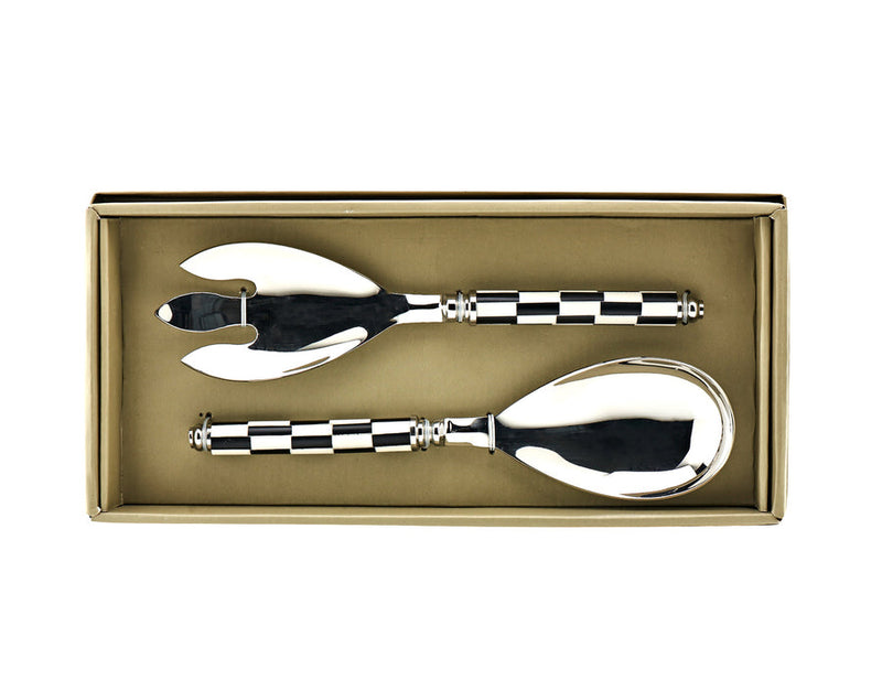 Regal Chenonceau Checkerboard Salad Server Set