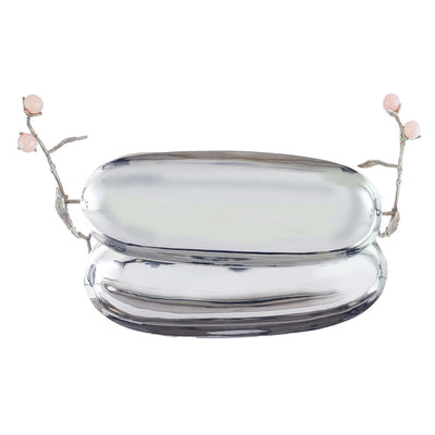 Hyaline Pink Two Tiered Serving Stand