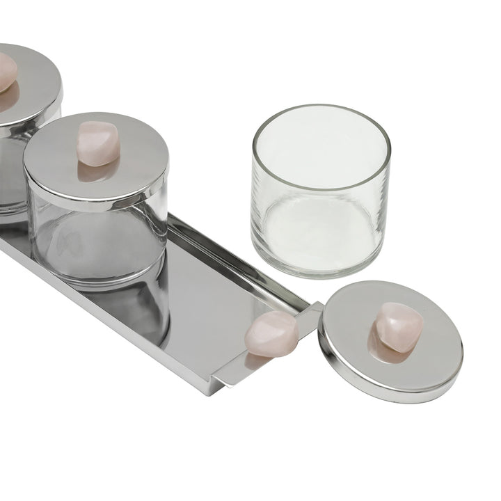 Hyaline Pink 4 Piece Server Tray