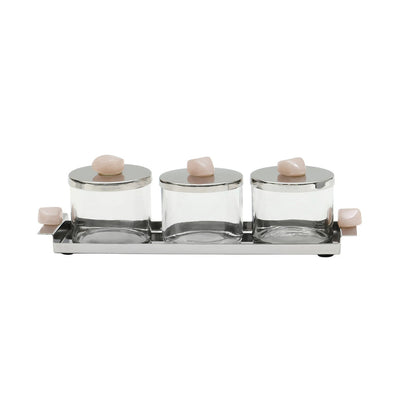 Hyaline Pink 4 Piece Server Tray