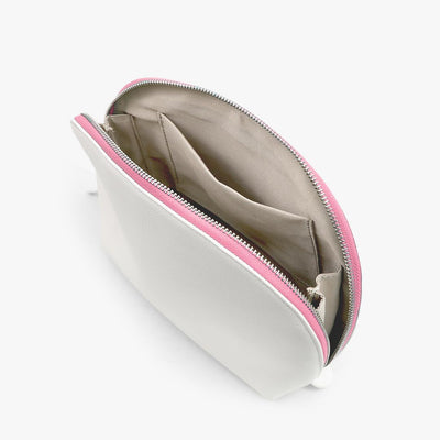 Cosmeria Matte Bag with Pink zipper