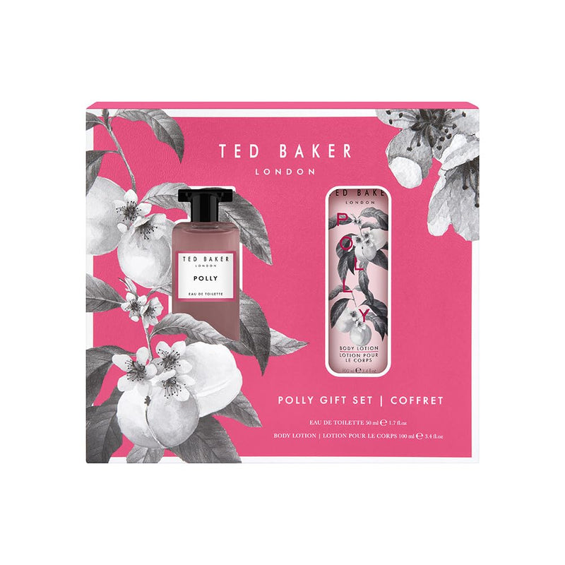 Ted Baker Polly EDT, Polly fragrance EDT with sweet fruity floral scent 50ml and body lotion containing shea butter 100ml Gift Set