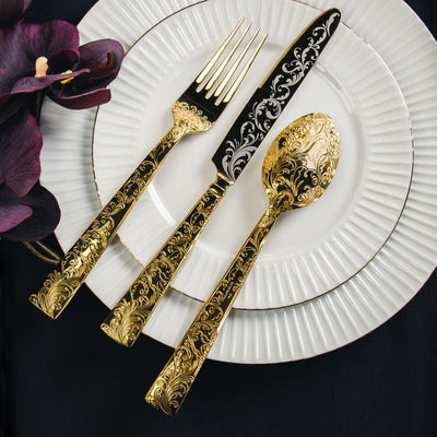 Parisian Garden Gold 18/10 Stainless Steel 20 Piece Flatware Set, Service for 4
