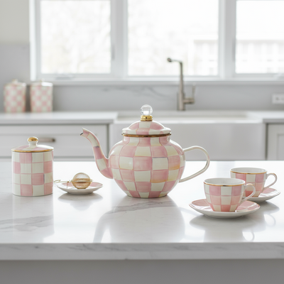 Rosy Check 4 Cup Teapot