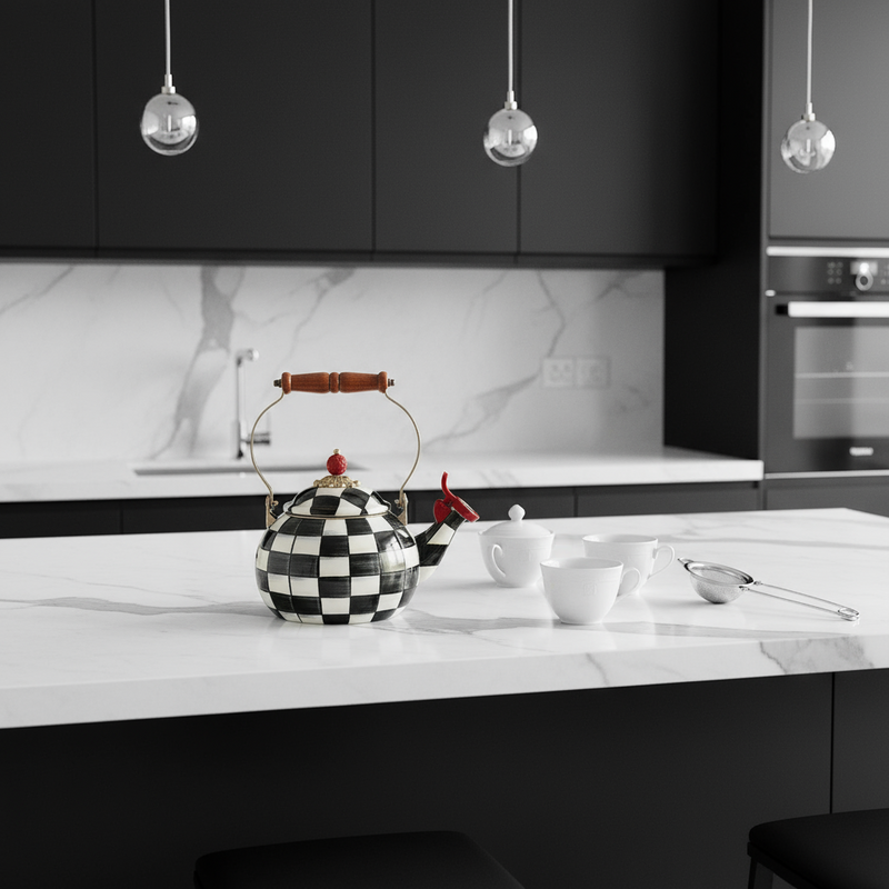 Courtly Check Whistling Tea Kettle