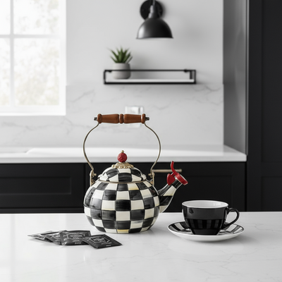 Courtly Check Whistling Tea Kettle