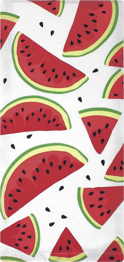 MUkitchen Designer Print Towel Set, Watermelon