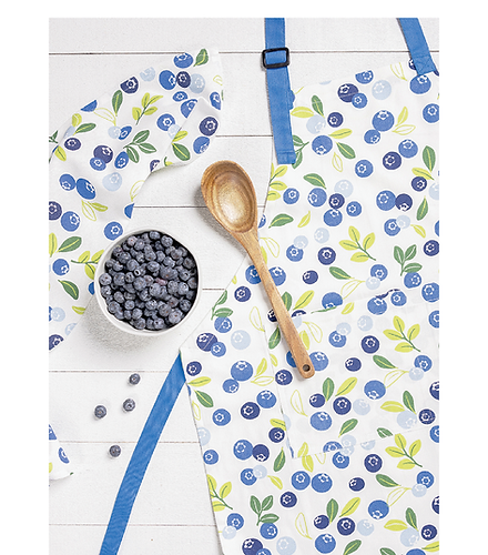 Blueberries Designer Chef Apron