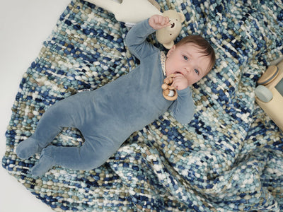 Boy's Velour Collar Footie