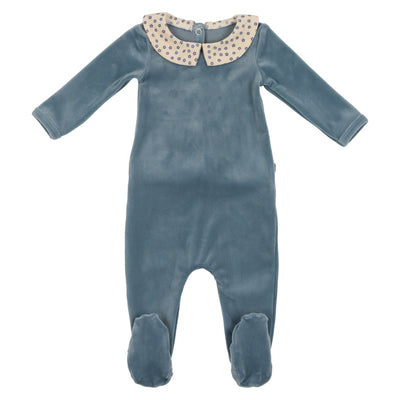 Boy's Velour Collar Footie