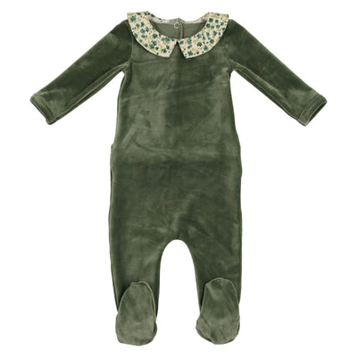 Boy's Velour Collar Footie