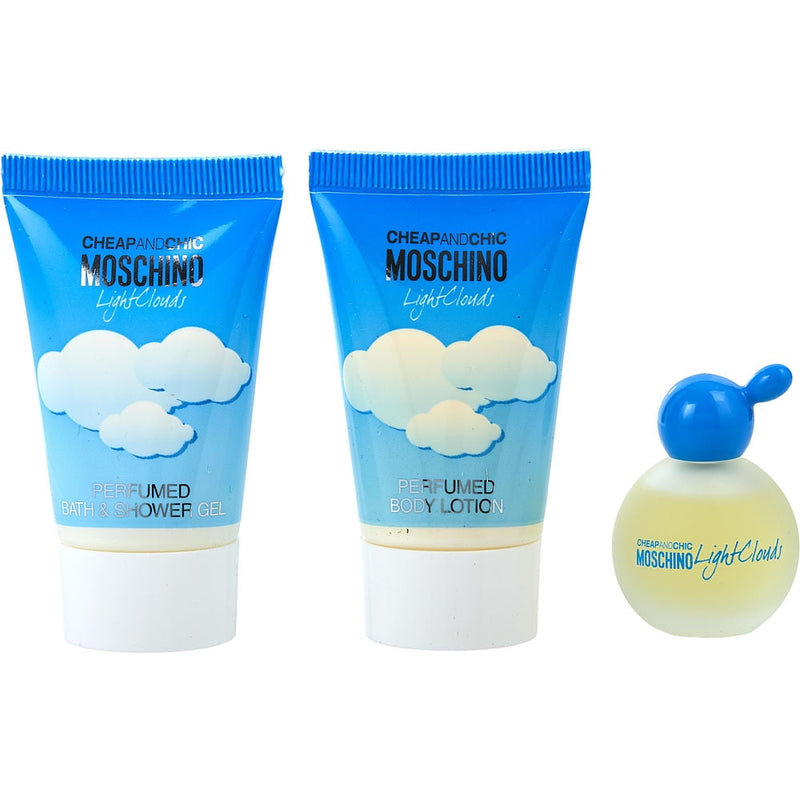 Moschino CHEAP & CHIC LIGHT CLOUDS by Moschino - EDT MINI 0.16 OZ & BODY LOTION 0.8 OZ & BATH AND SHOWER GEL 0.8 OZ - WOMEN