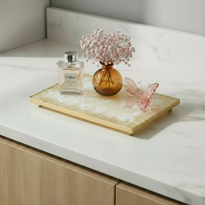 11x17 Rectangle Resin Ivory Tray