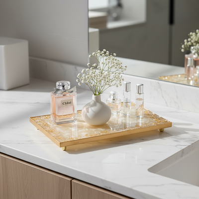 11x17 Rectangle Resin Ivory Tray