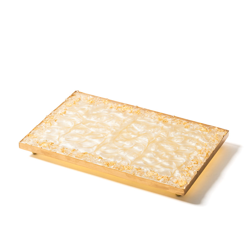 11x17 Rectangle Resin Ivory Tray