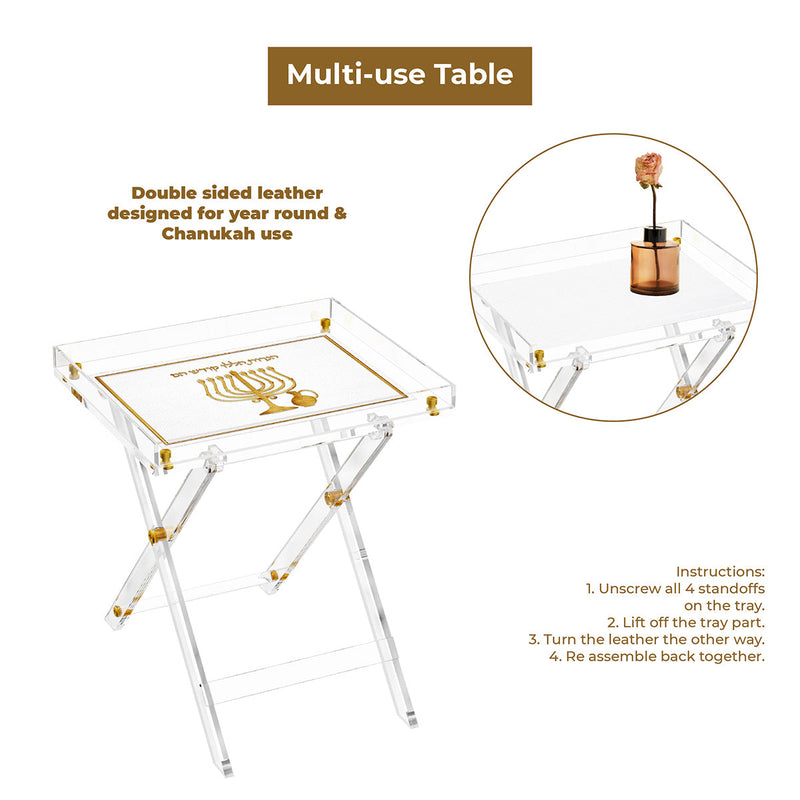 Leatherite Folding Table