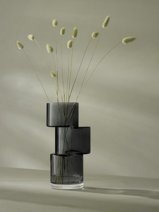 Tier Vase H10.25in Slate Grey