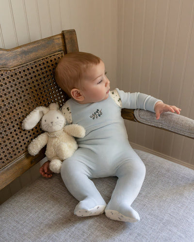 Baby Boys "Whimsical Foliage" Velour Footie