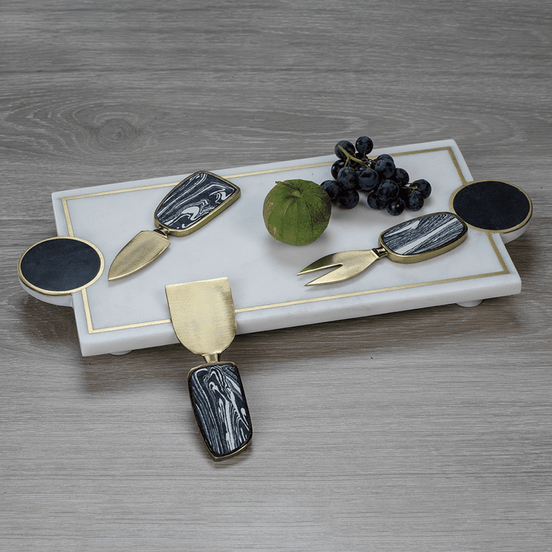 Kadappa Stone and Marble Tray by Zodax