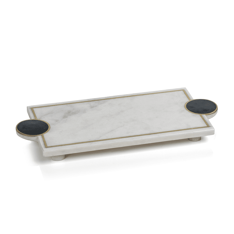 Kadappa Stone and Marble Tray by Zodax