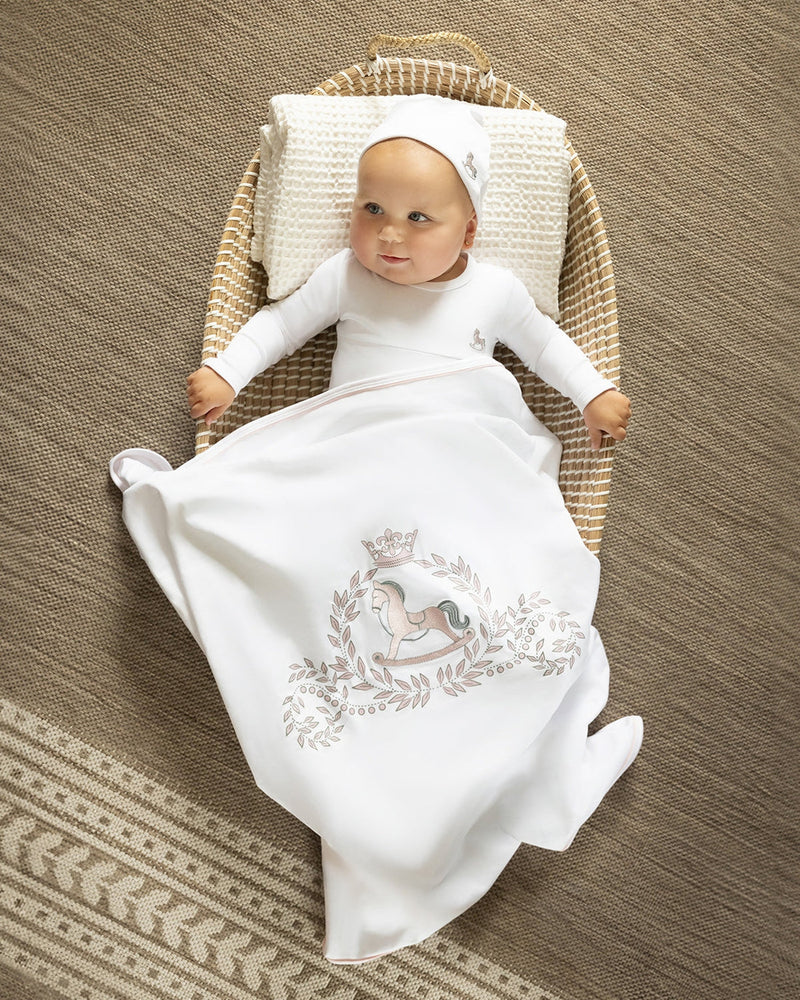3 Piece Baby "Rocking Pony" 100% Pima Cotton Footie Set