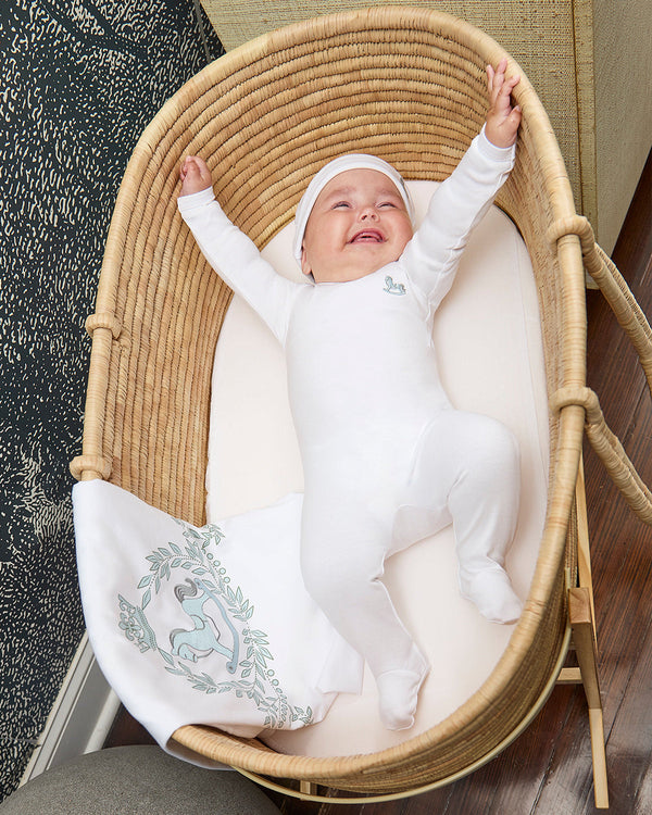 3 Piece Baby "Rocking Pony" 100% Pima Cotton Footie Set