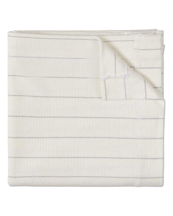 Unisex Baby Metallic Striped Side-Zipper Footie Set