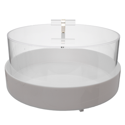 Tinksky Cake Tray with Lid Clear Cake Stand with Dome Snack Serving Tray for Wedding Party, Size: 8.46 x 8.46 x 5.12