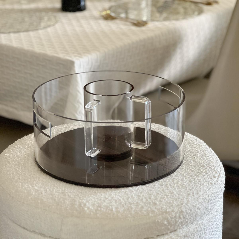 Lucite Wood Look Wash Cup Bowl Set