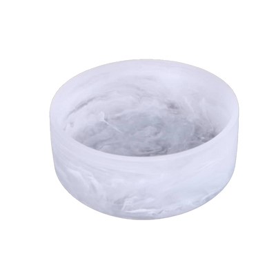 Resin White Swirl Salad Bowl