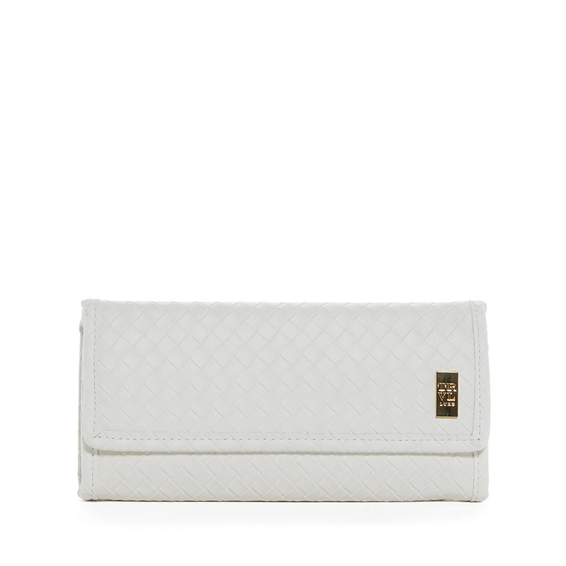 Jewelry Case - Woven Jewel Wallet - Bridal White