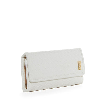 Jewelry Case - Woven Jewel Wallet - Bridal White