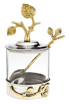 Leaf Jam Jar with Spoon