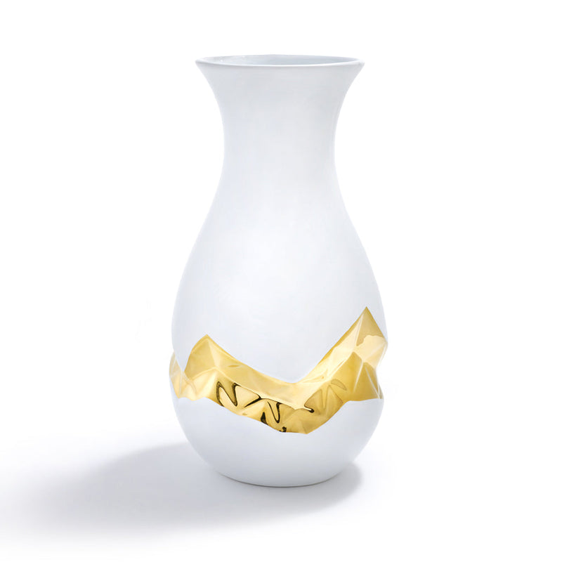 Talianna Oro Vase White w/Gold