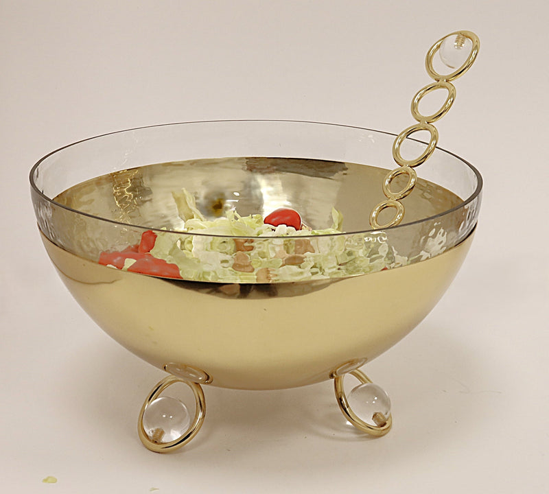 SALAD BOWL GLASS INSERT GLD