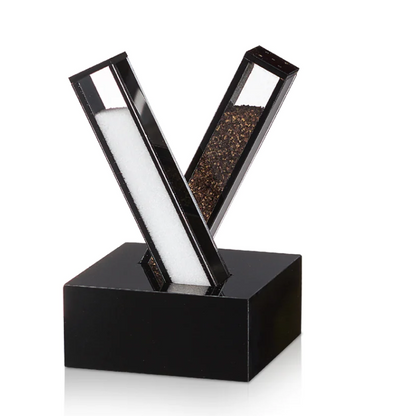 X Salt and Pepper Set- Black Lucite