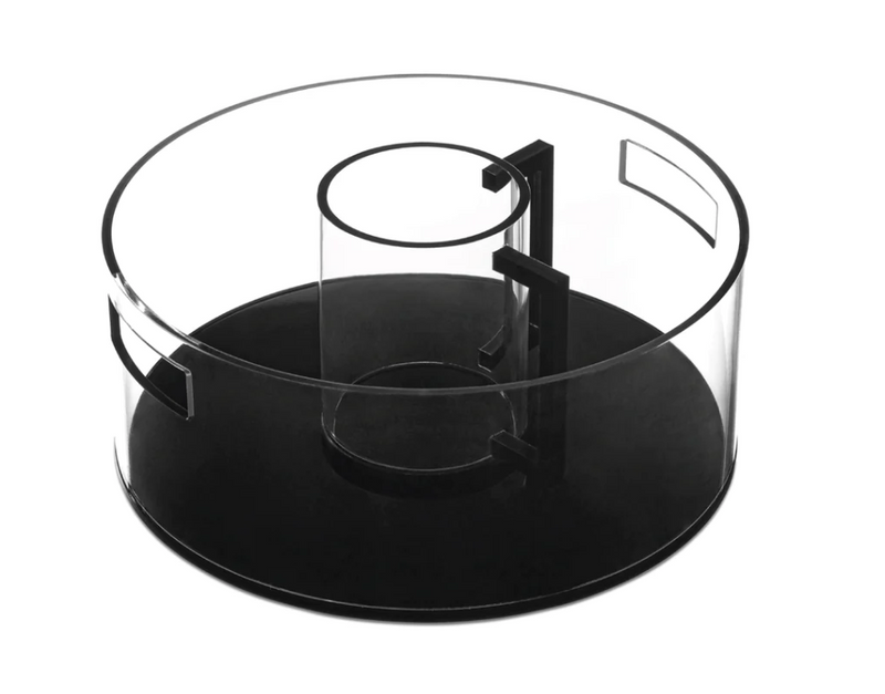 Black Lucite Washing Cup and Bowl Set