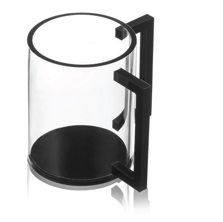 Black Lucite Washing Cup and Bowl Set