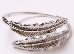 silver leaf twist napkin ring