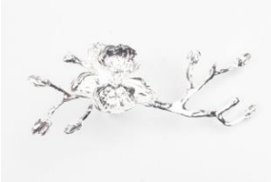 silver flower branch napkin ring