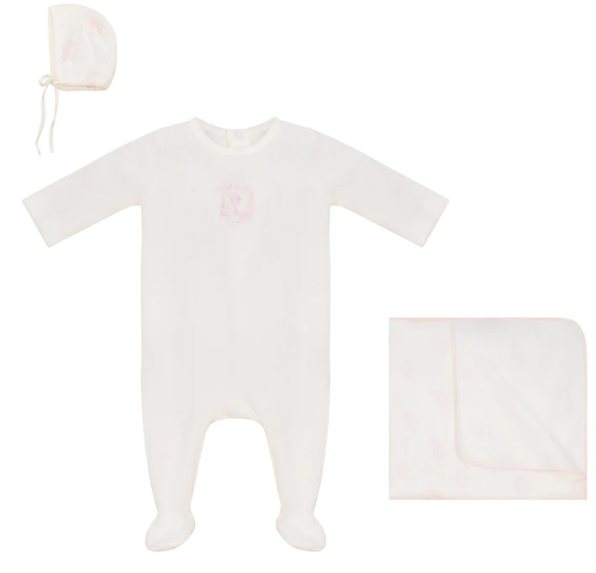 Bunny Footie, Bonnet and Blanket Set Girls