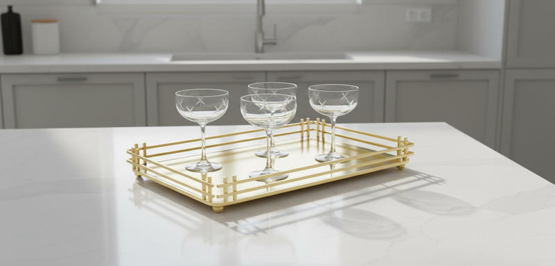Horizon Candle/Serving Tray Gold