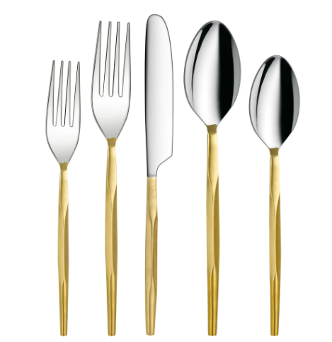 DIAMOND CUTLERY SHINY SILVER MATT