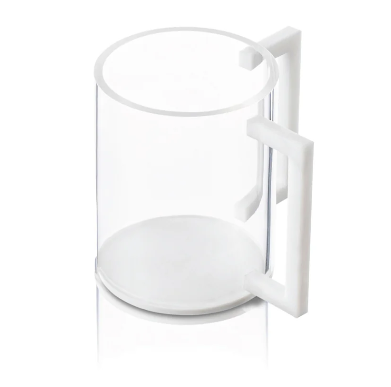 White Marble Lucite Washing Cup and Bowl Set