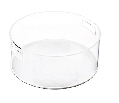 White Marble Lucite Washing Cup and Bowl Set