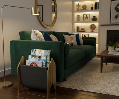 Magazine Rack Gold & Black